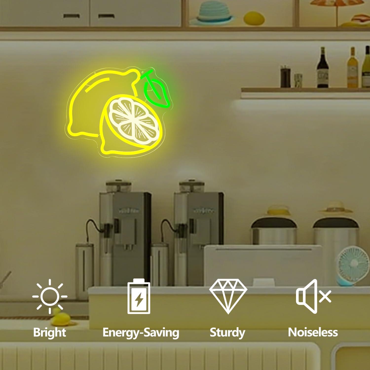 Lemon Neon Sign Dimmable LED L - Home Bathroom ulasan dan harga
