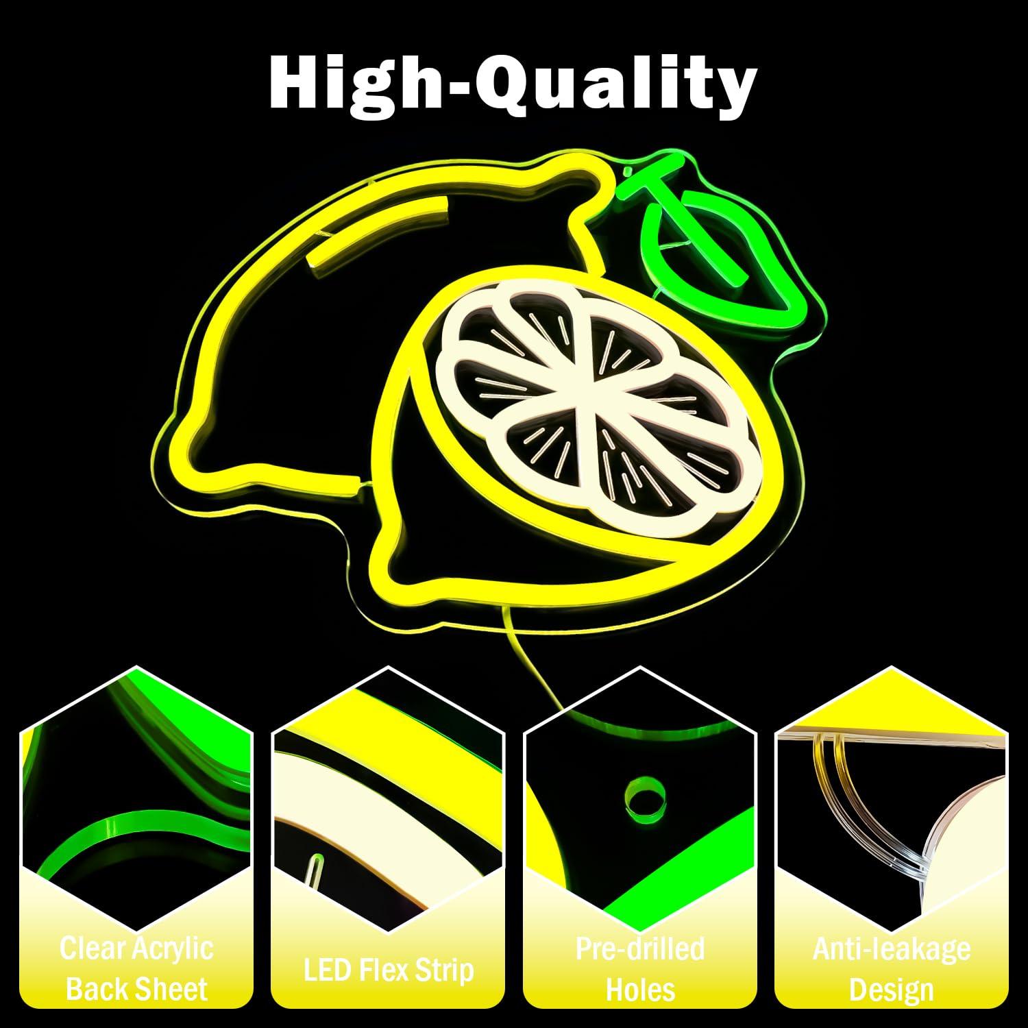 Lemon Neon Sign Dimmable LED L - Home Bathroom ulasan dan harga