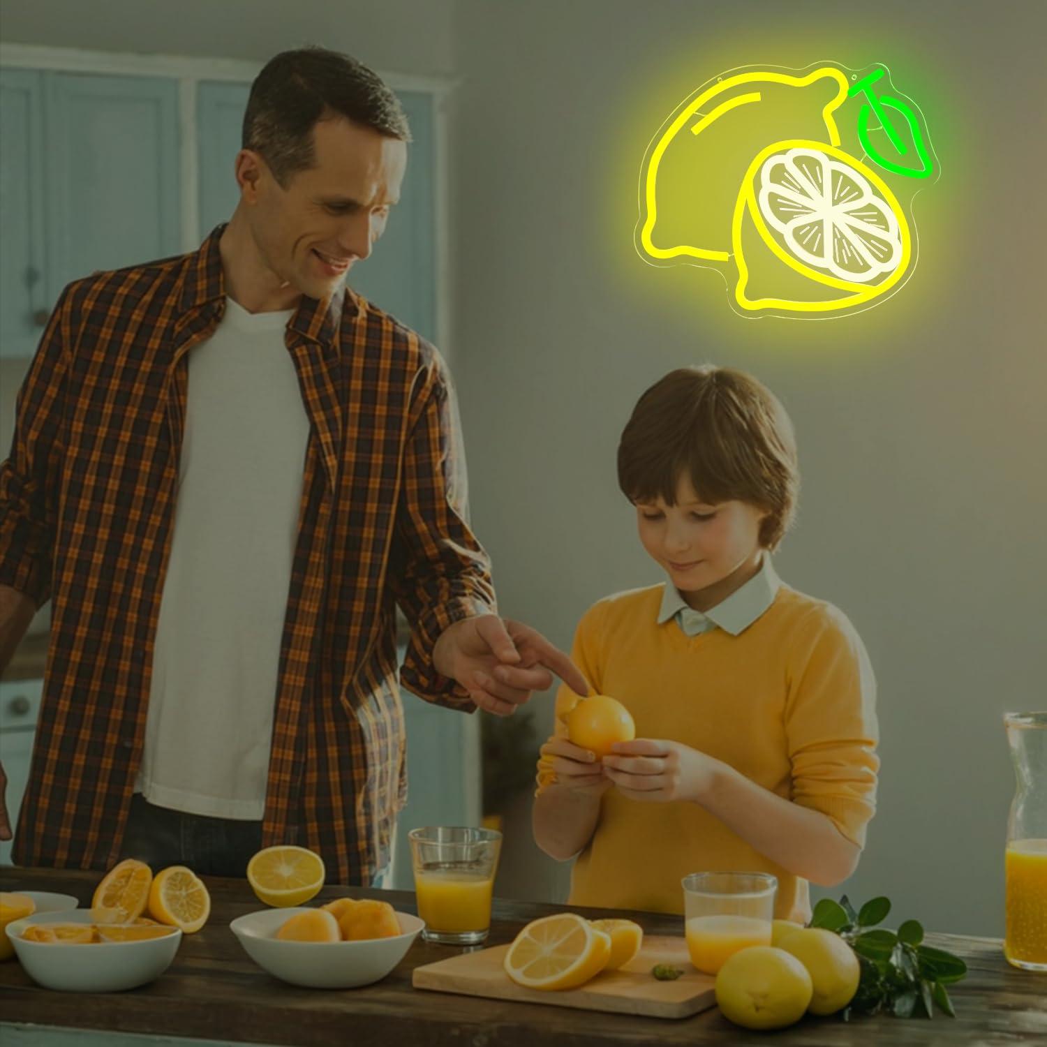 Lemon Neon Sign Dimmable LED L - Home Bathroom ulasan dan harga