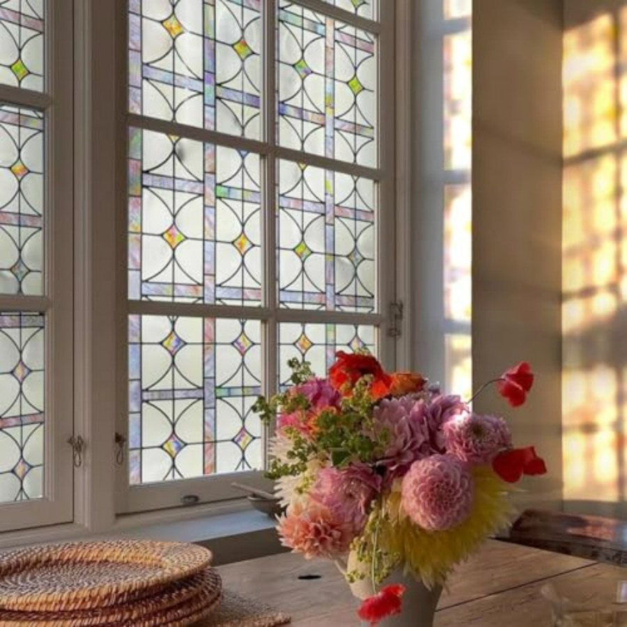 3D Stained Glass Window Film,  - Home Bathroom Door ulasan dan harga