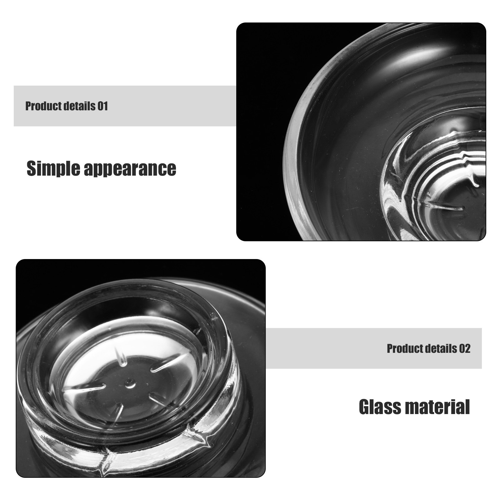 2Pcs Round Transparent Glass S - Glass Soap Dish ulasan dan harga