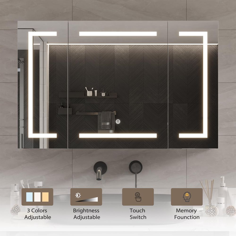 Medicine Cabinet with Mirror a - Bathroom Mirror Led ulasan dan harga
