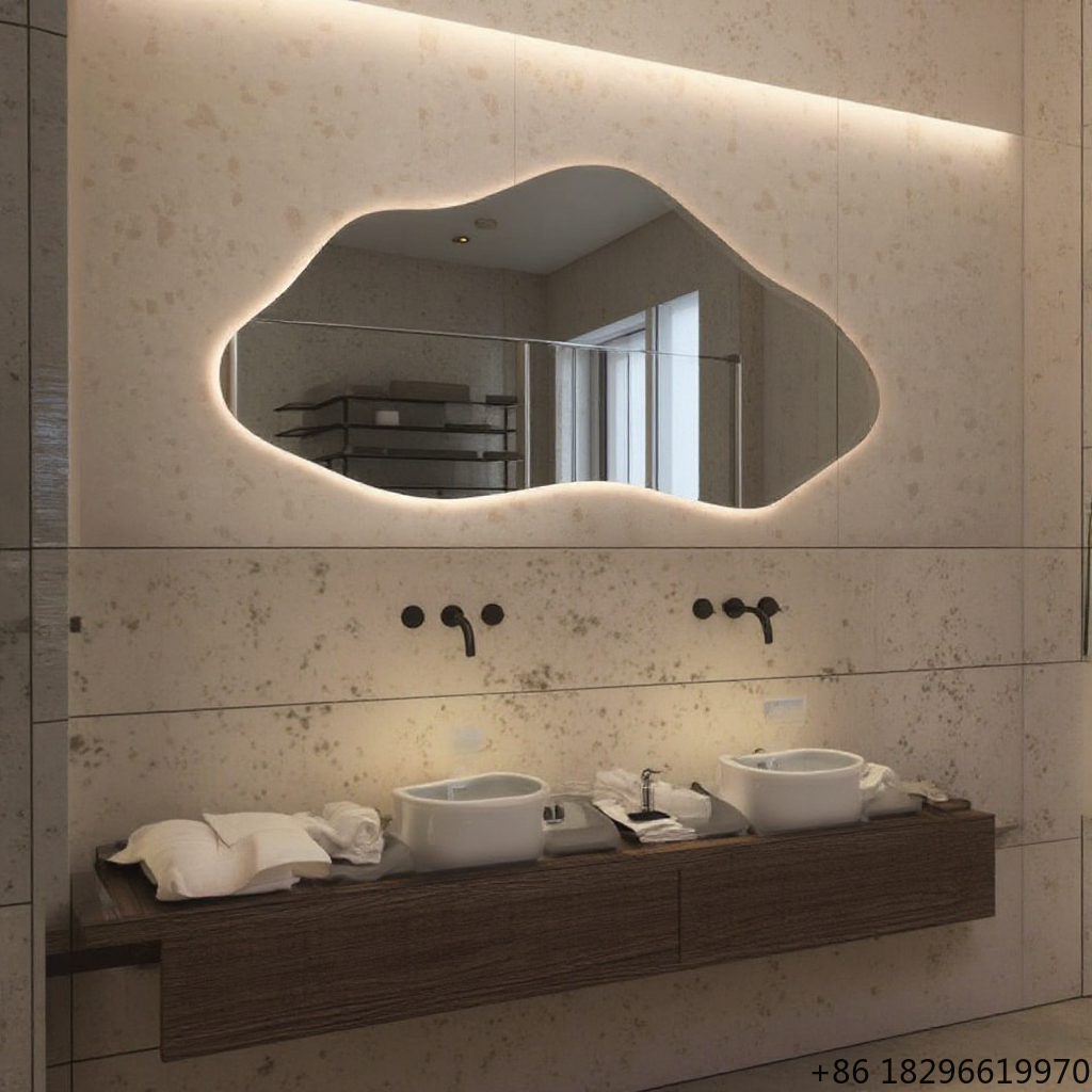 Irregular Touch LED Bathroom B - Bathroom Mirror Led ulasan dan harga