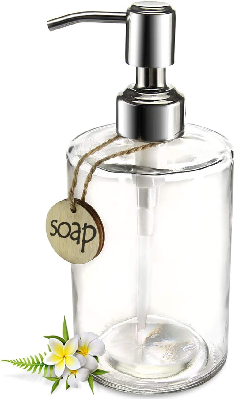16OZ Glass Soap Dispenser with - Glass Soap Dish ulasan dan harga
