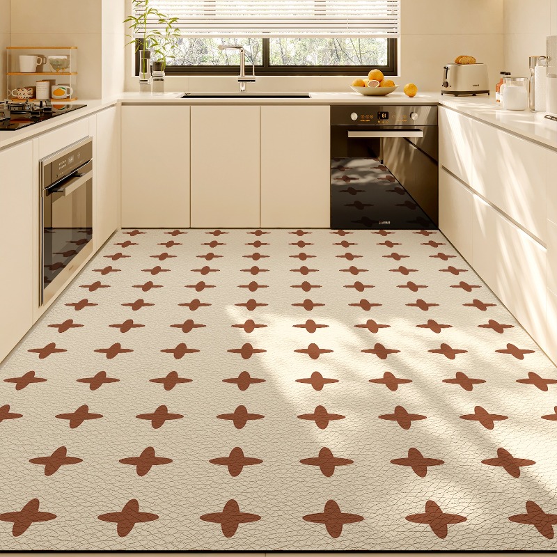 PVC Kitchen Mat Waterproof Non - Home Kitchen Bathroom Cleaning ulasan dan harga