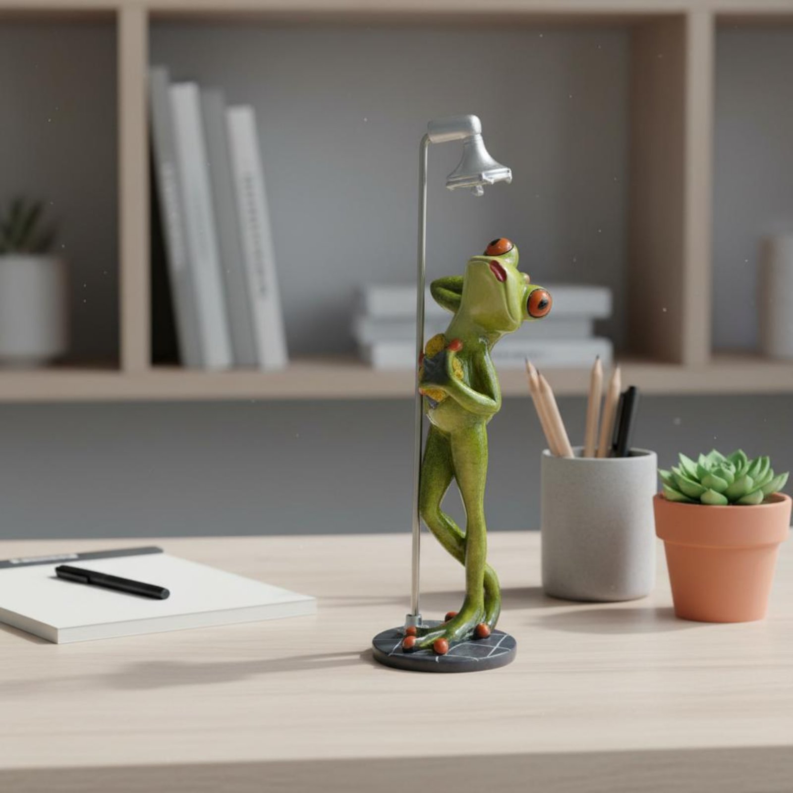 Showering Frog Figurine Great  - Home Bathroom ulasan dan harga