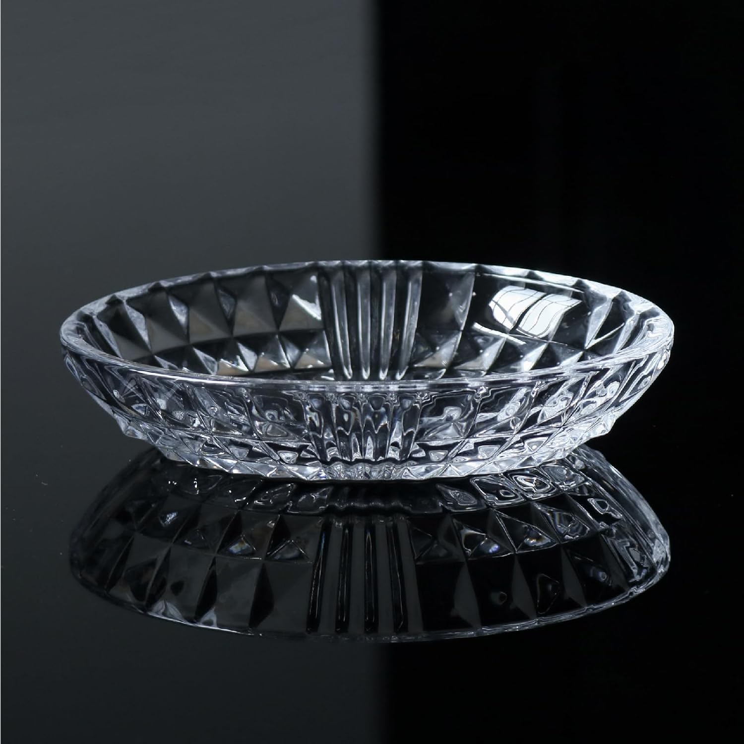 Oval Clear Glass Soap Dish wit - Glass Soap Dish ulasan dan harga