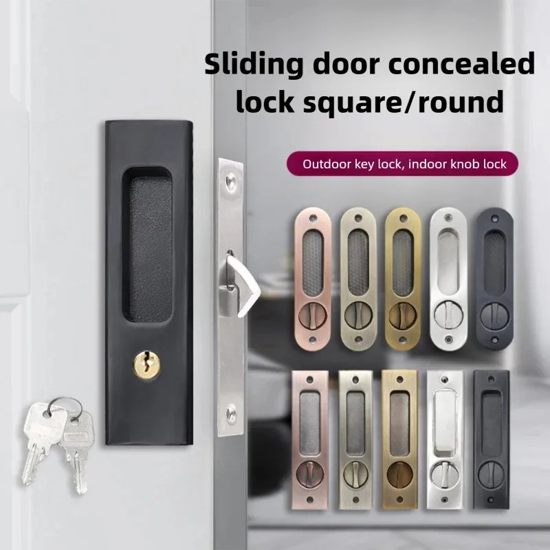 Black Sliding Door Lock with K - Home Bathroom Door ulasan dan harga