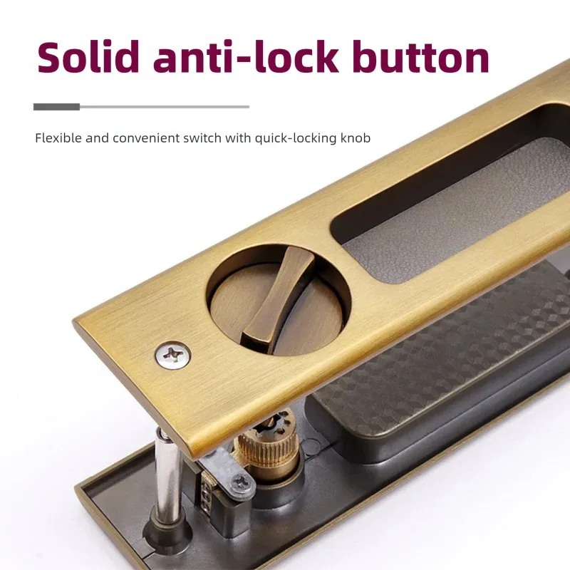 Black Sliding Door Lock with K - Home Bathroom Door ulasan dan harga