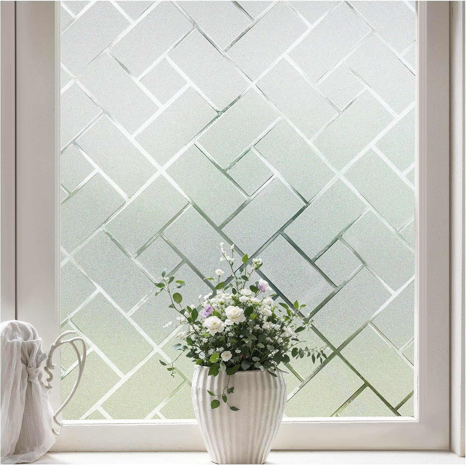 Frosted Window Privacy Film St - Home Bathroom ulasan dan harga