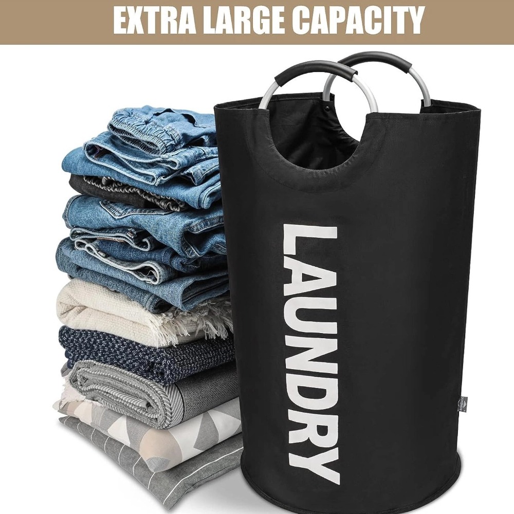 90L Oxford Fabric Laundry Bask - Home Goods Bathroom Storage ulasan dan harga