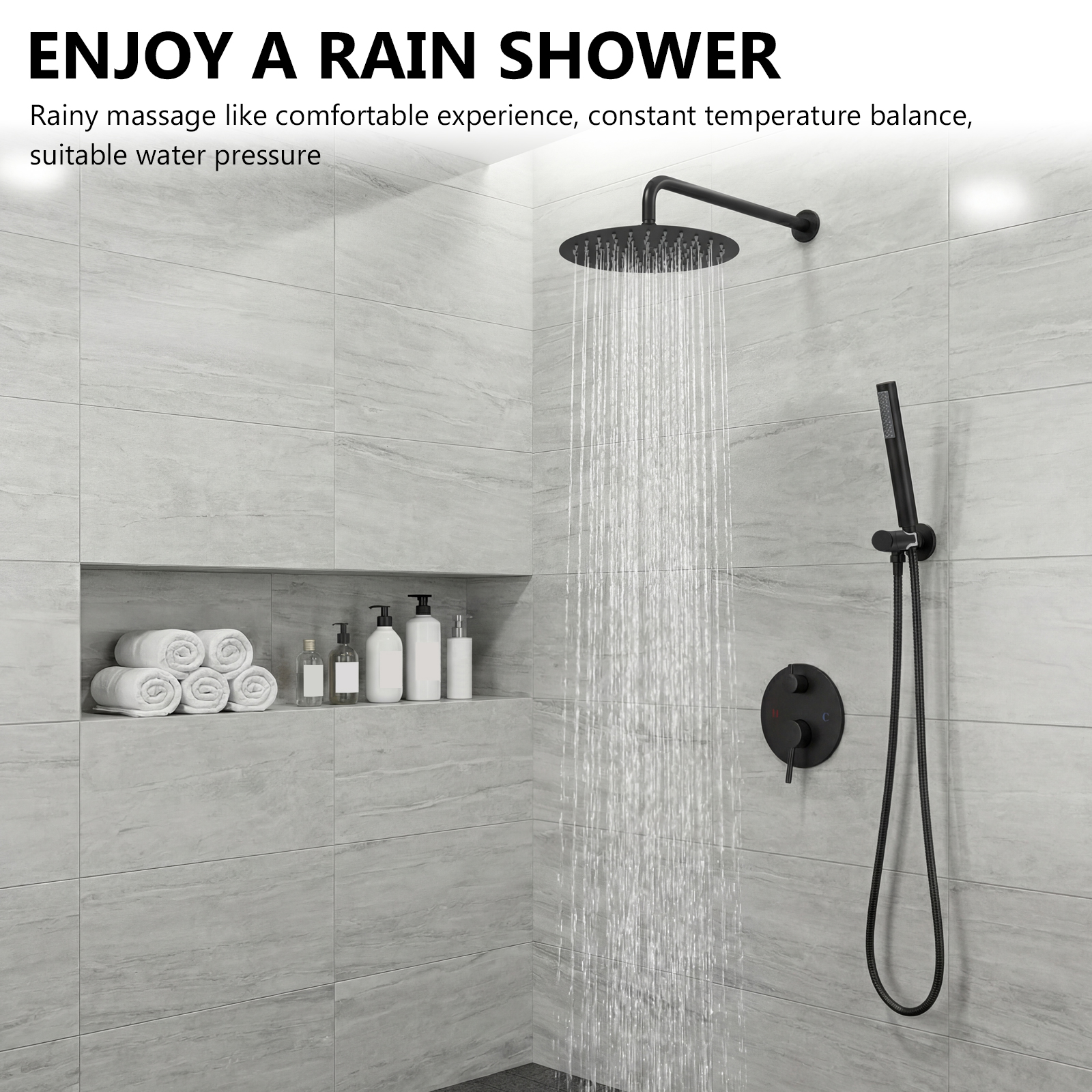 Ceiling Rainfall Shower Head S - Home Bathroom ulasan dan harga
