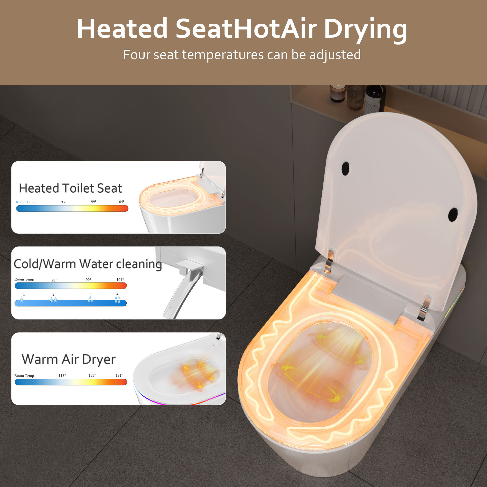 Smart Bidet Toilet Seat Heated - Plunger Toilet ulasan dan harga