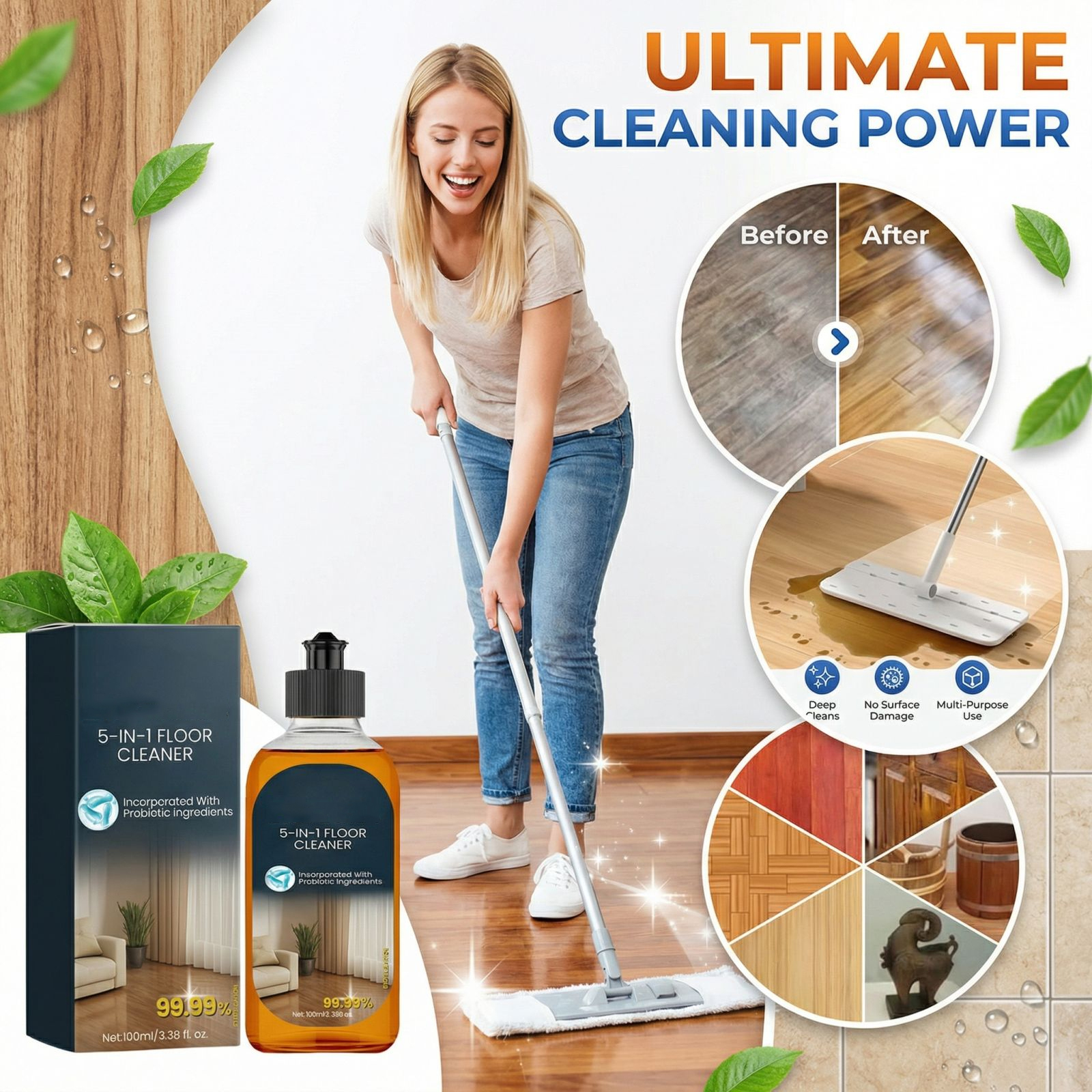 100ml Efficient Cleaning Agent - Home Bathroom Supplies ulasan dan harga