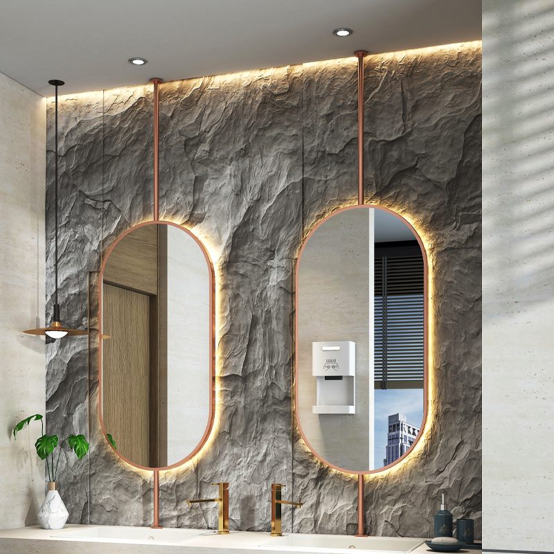 Size60x90cm Ceiling Oval Hangi - Bathroom Mirror Led ulasan dan harga