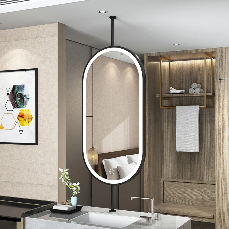 Size60x90cm Ceiling Oval Hangi - Bathroom Mirror Led ulasan dan harga