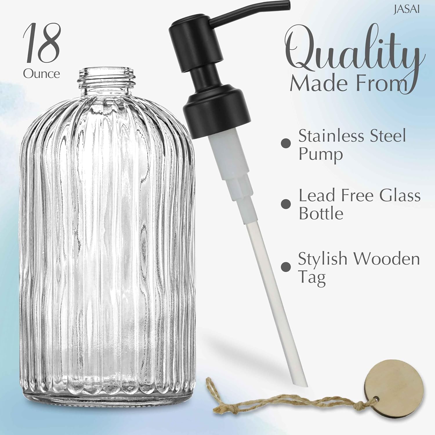 18oz Glass Soap Dispenser with - Glass Soap Dish ulasan dan harga