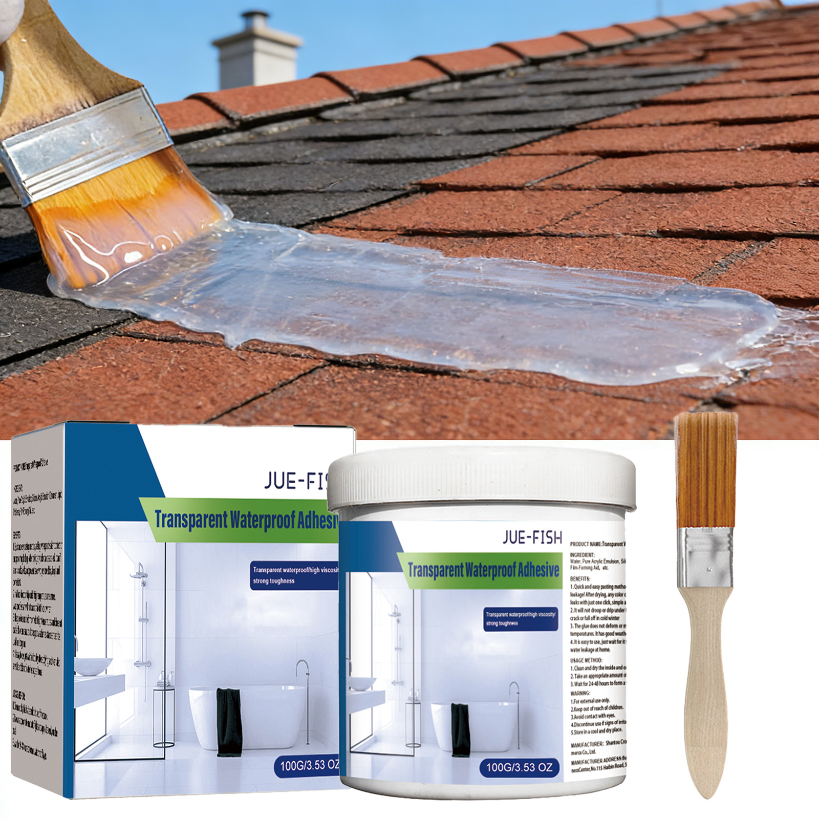 Transparent Waterproof Coating - Home Bathroom Repair ulasan dan harga