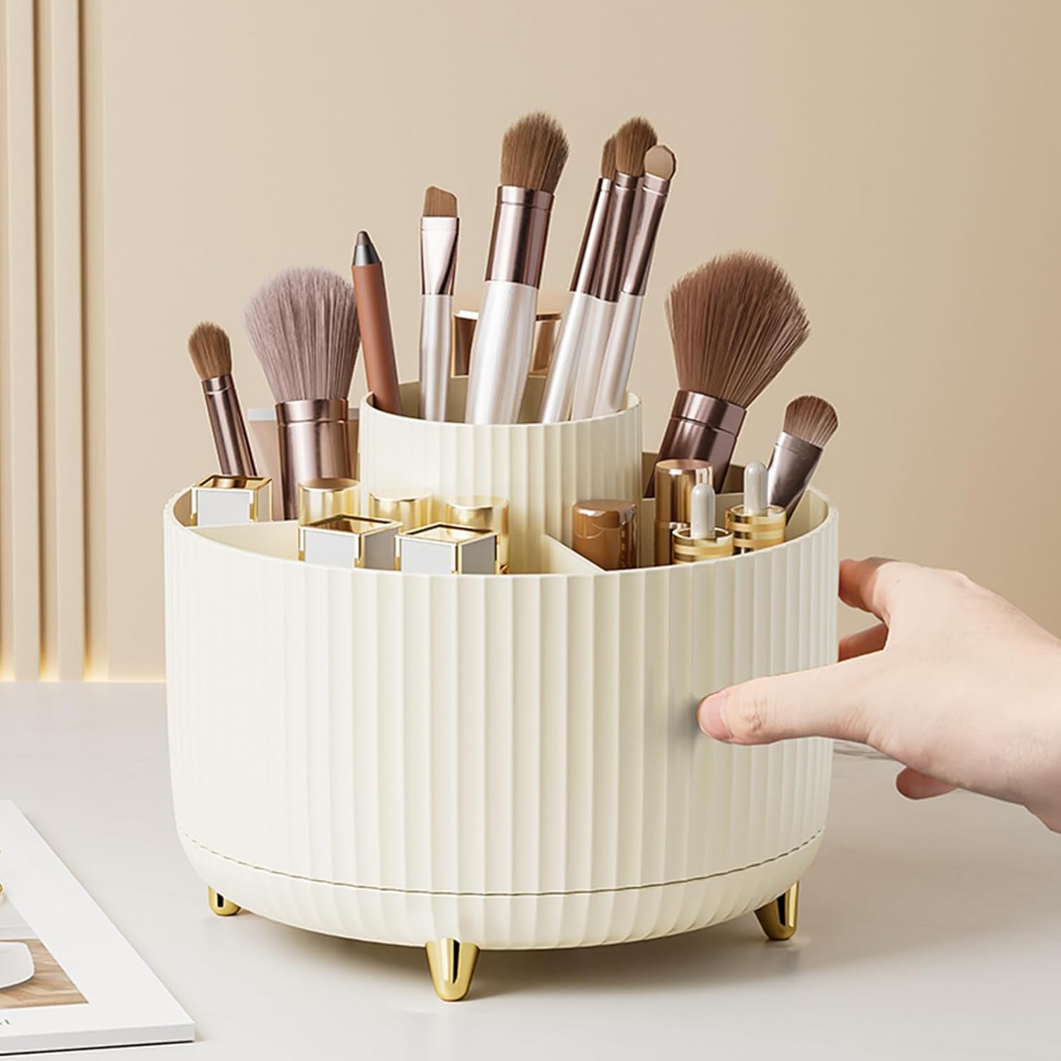 360° Rotating Makeup Cosmetic  - Home Goods Bathroom Storage ulasan dan harga