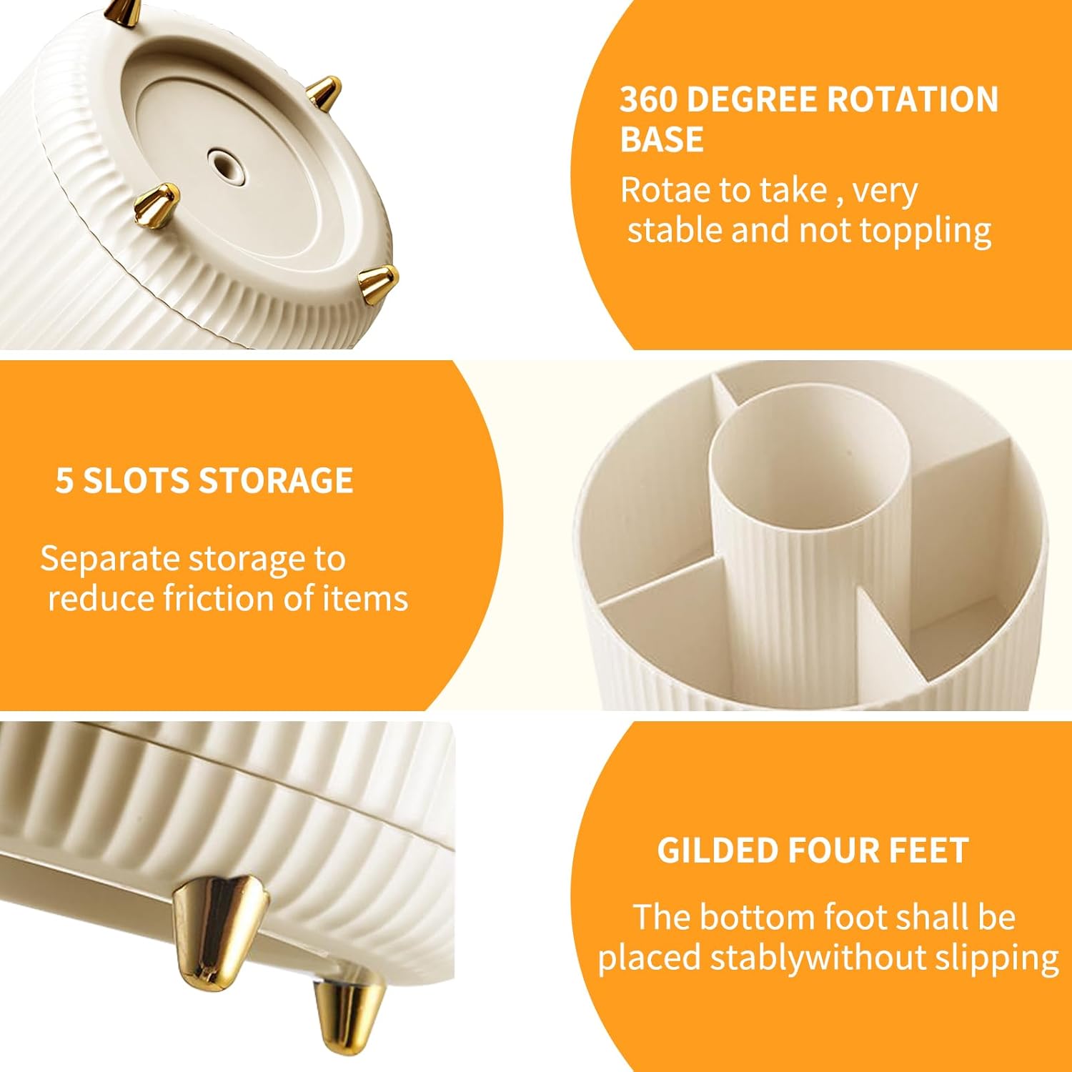 360° Rotating Makeup Cosmetic  - Home Goods Bathroom Storage ulasan dan harga