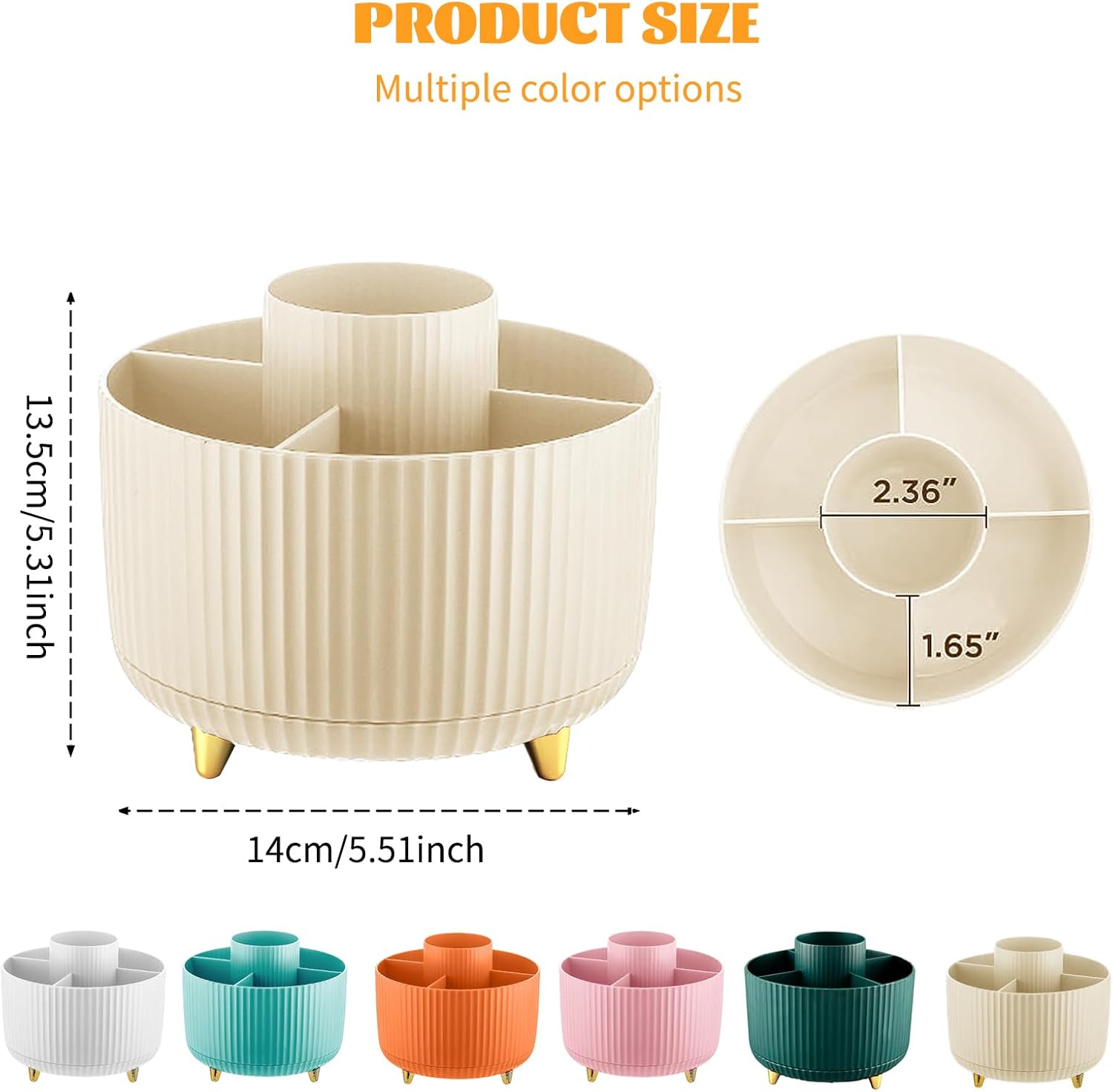 360° Rotating Makeup Cosmetic  - Home Goods Bathroom Storage ulasan dan harga